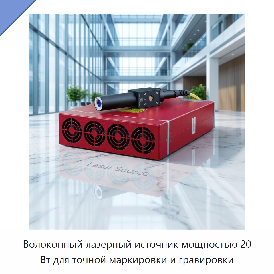 Волоконный лазерный источник мощностью 20 Вт для точной маркировки и гравировки — Комплектующие для лазерного оборудования