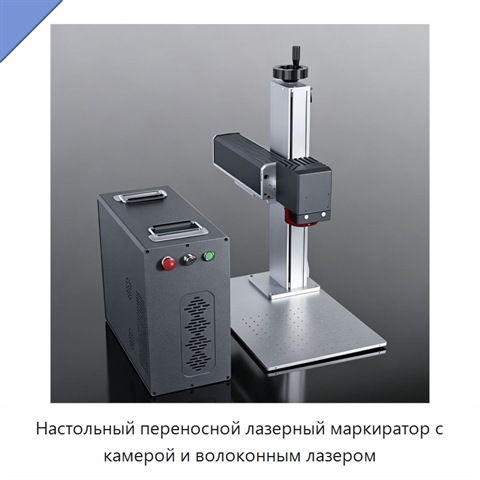 Настольный переносной лазерный маркиратор с камерой и волоконным лазером