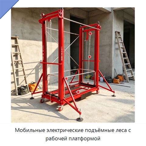 Мобильные электрические подъёмные леса с рабочей платформой