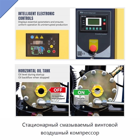 Стационарный смазываемый винтовой воздушный компрессор
