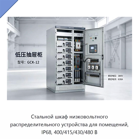 Стальной шкаф низковольтного распределительного устройства для помещений, IP68, 400/415/430/480 В