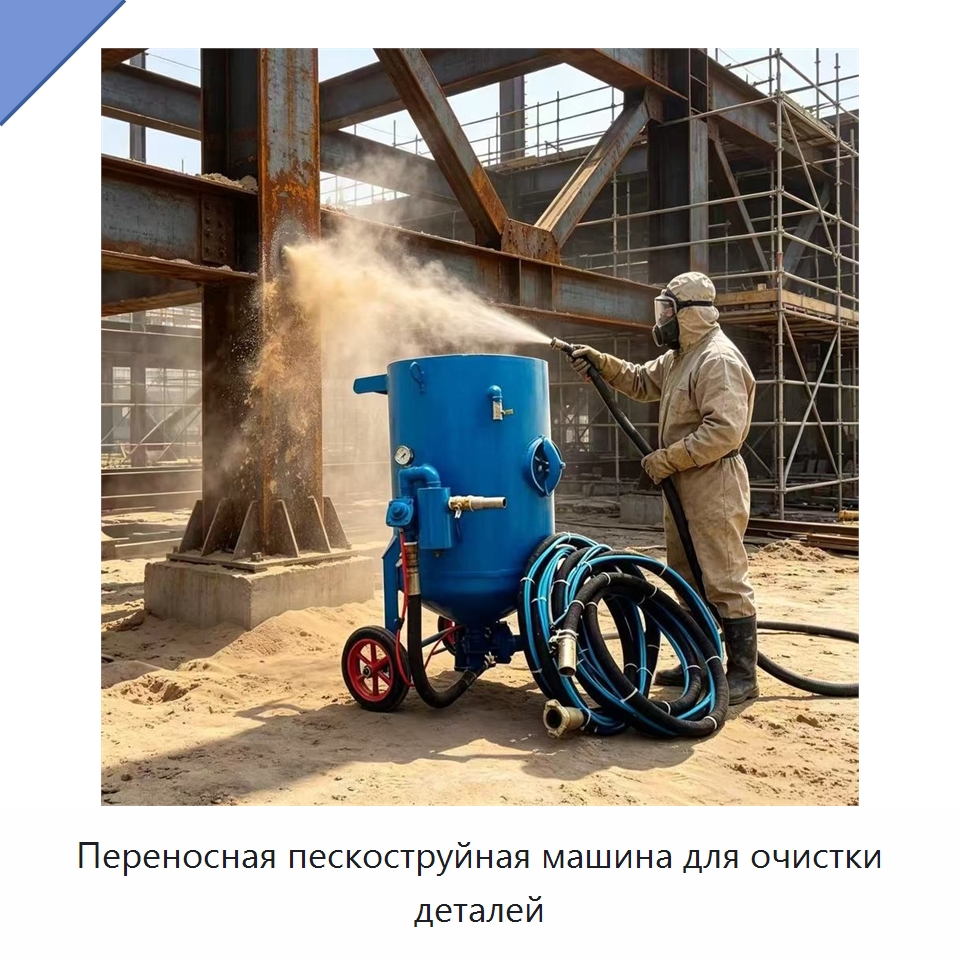Переносная пескоструйная машина для очистки деталей — Пескоструйные аппараты