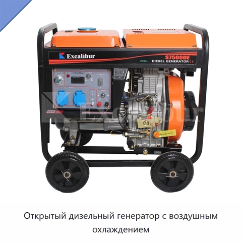 Открытый дизельный генератор с воздушным охлаждением