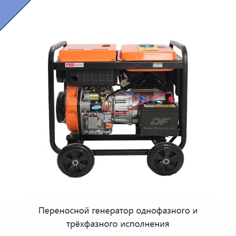 Переносной генератор однофазного и трёхфазного исполнения