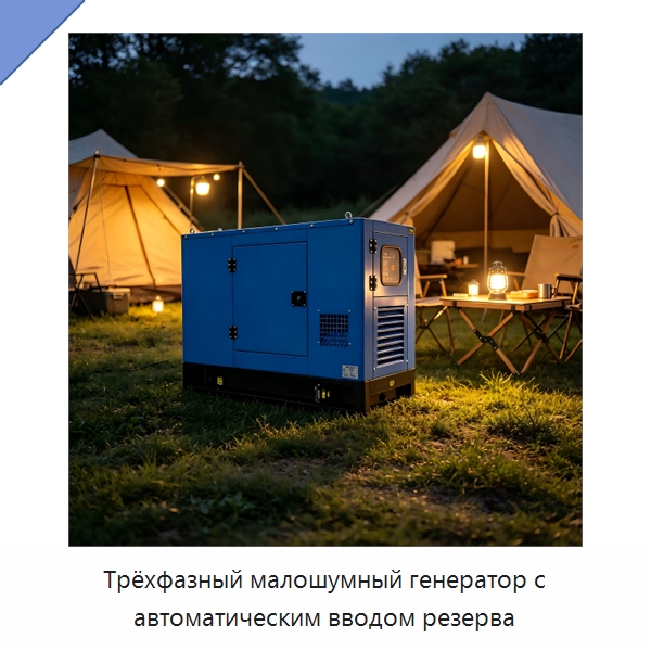 Трёхфазный малошумный генератор с автоматическим вводом резерва — Дизельные генераторы