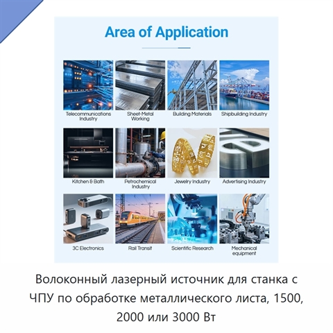 Волоконный лазерный источник для станка с ЧПУ по обработке металлического листа, 1500, 2000 или 3000 Вт