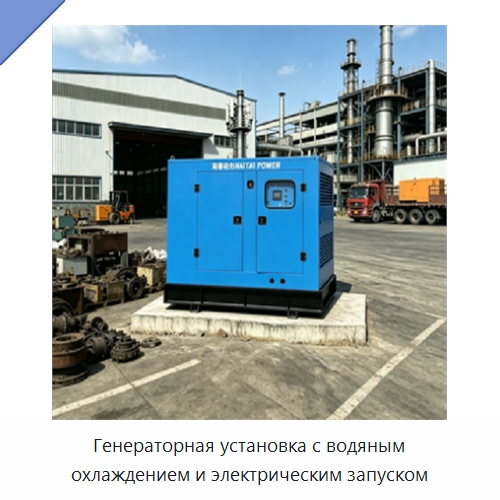 Генераторная установка с водяным охлаждением и электрическим запуском — Дизельные генераторы