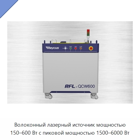 Волоконный лазерный источник мощностью 150–600 Вт с пиковой мощностью 1500–6000 Вт