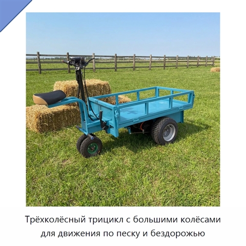 Трёхколёсный трицикл с большими колёсами для движения по песку и бездорожью