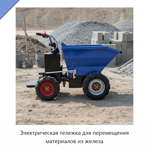 Электрическая тележка для перемещения материалов из железа