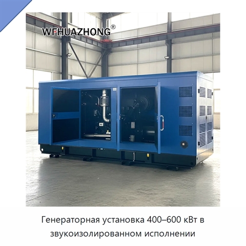 Генераторная установка 400–600 кВт в звукоизолированном исполнении