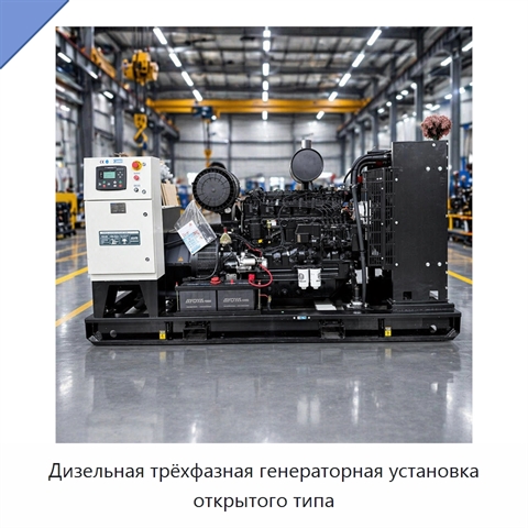Дизельная трёхфазная генераторная установка открытого типа