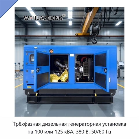 Трёхфазная дизельная генераторная установка на 100 или 125 кВА, 380 В, 50/60 Гц