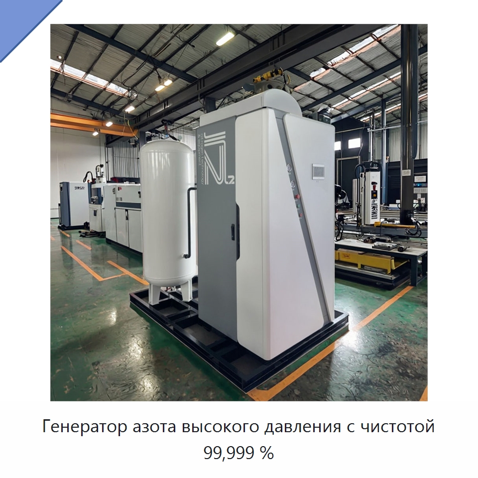 Генератор азота высокого давления с чистотой 99,999 % — Газогенераторное оборудование