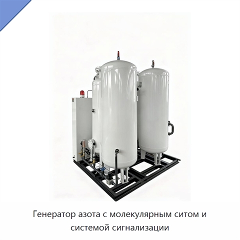Генератор азота с молекулярным ситом и системой сигнализации
