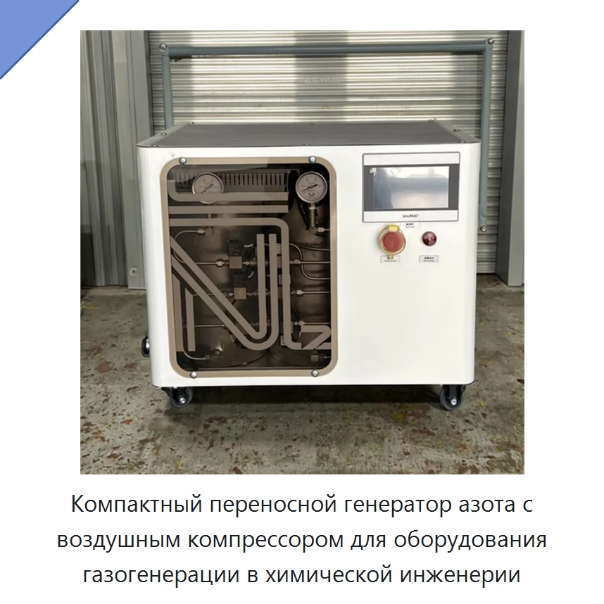 Компактный переносной генератор азота с воздушным компрессором для оборудования газогенерации в химической инженерии — Газогенераторное оборудование