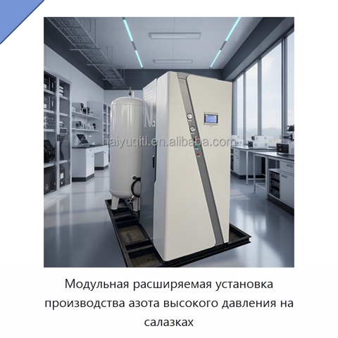 Модульная расширяемая установка производства азота высокого давления на салазках
