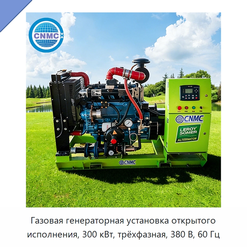 Газовая генераторная установка открытого исполнения, 300 кВт, трёхфазная, 380 В, 60 Гц — Газотурбинные генераторы