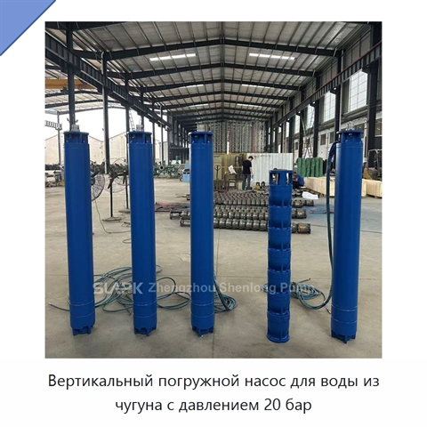 Вертикальный погружной насос для воды из чугуна с давлением 20 бар