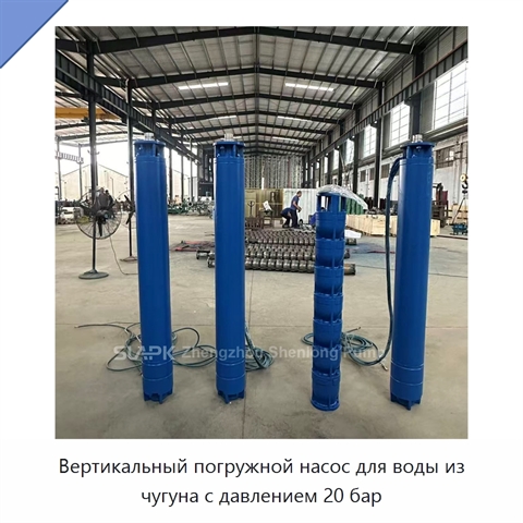 Вертикальный погружной насос для воды из чугуна с давлением 20 бар