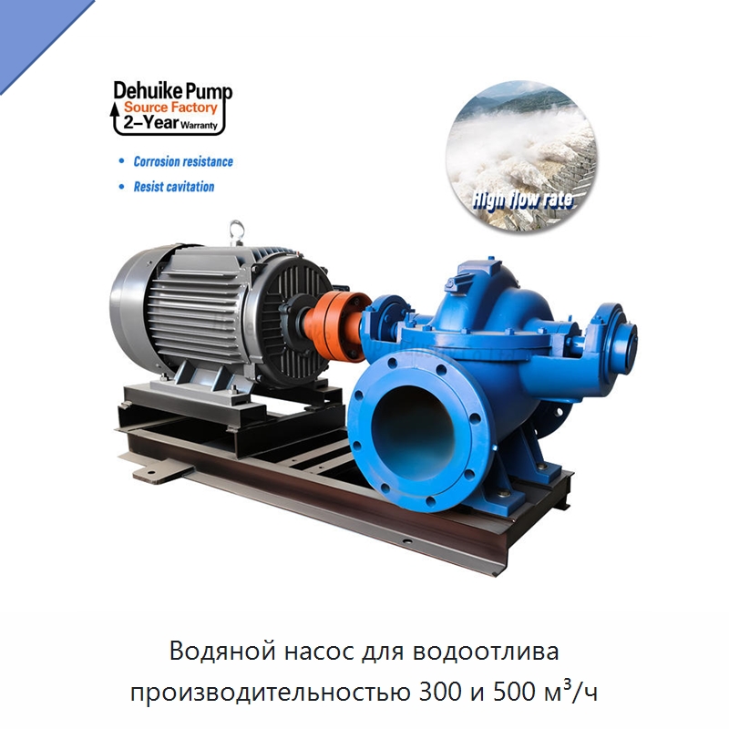 Водяной насос для водоотлива производительностью 300 и 500 м³/ч — Насосы