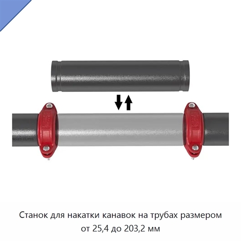 Станок для накатки канавок на трубах размером от 25,4 до 203,2 мм