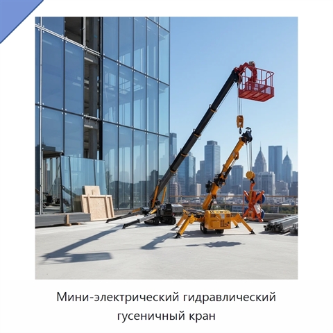 Мини-электрический гидравлический гусеничный кран