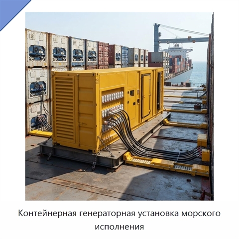 Контейнерная генераторная установка морского исполнения
