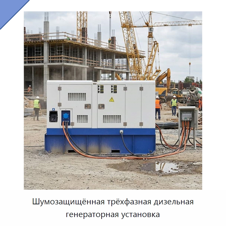 Шумозащищённая трёхфазная дизельная генераторная установка — Дизельные генераторы
