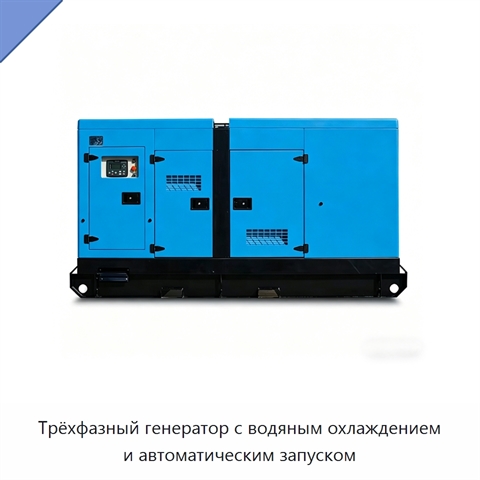 Трёхфазный генератор с водяным охлаждением и автоматическим запуском