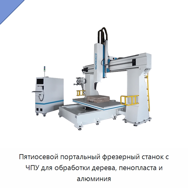Пятиосевой портальный фрезерный станок с ЧПУ для обработки дерева, пенопласта и алюминия — Фрезерные станки по дереву