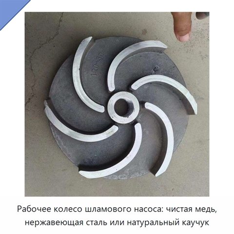 Рабочее колесо шламового насоса: чистая медь, нержавеющая сталь или натуральный каучук