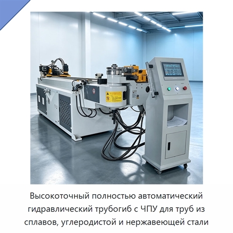 Высокоточный полностью автоматический гидравлический трубогиб с ЧПУ для труб из сплавов, углеродистой и нержавеющей стали