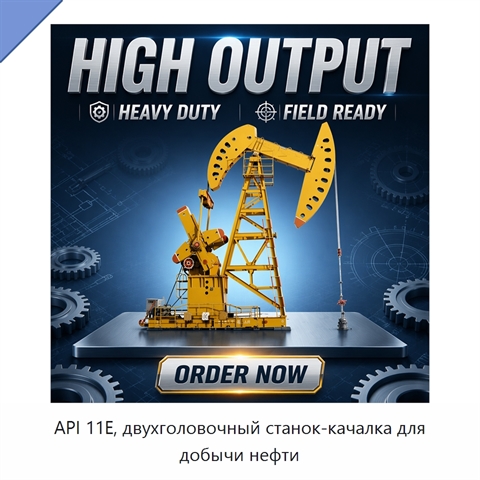API 11E, двухголовочный станок-качалка для добычи нефти