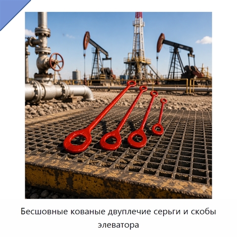 Бесшовные кованые двуплечие серьги и скобы элеватора