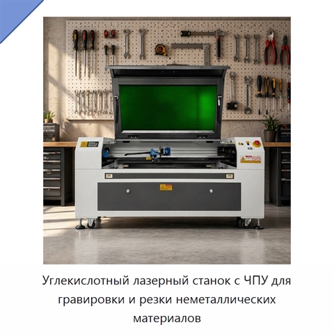 Углекислотный лазерный станок с ЧПУ для гравировки и резки неметаллических материалов