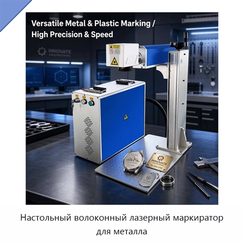 Настольный волоконный лазерный маркиратор для металла