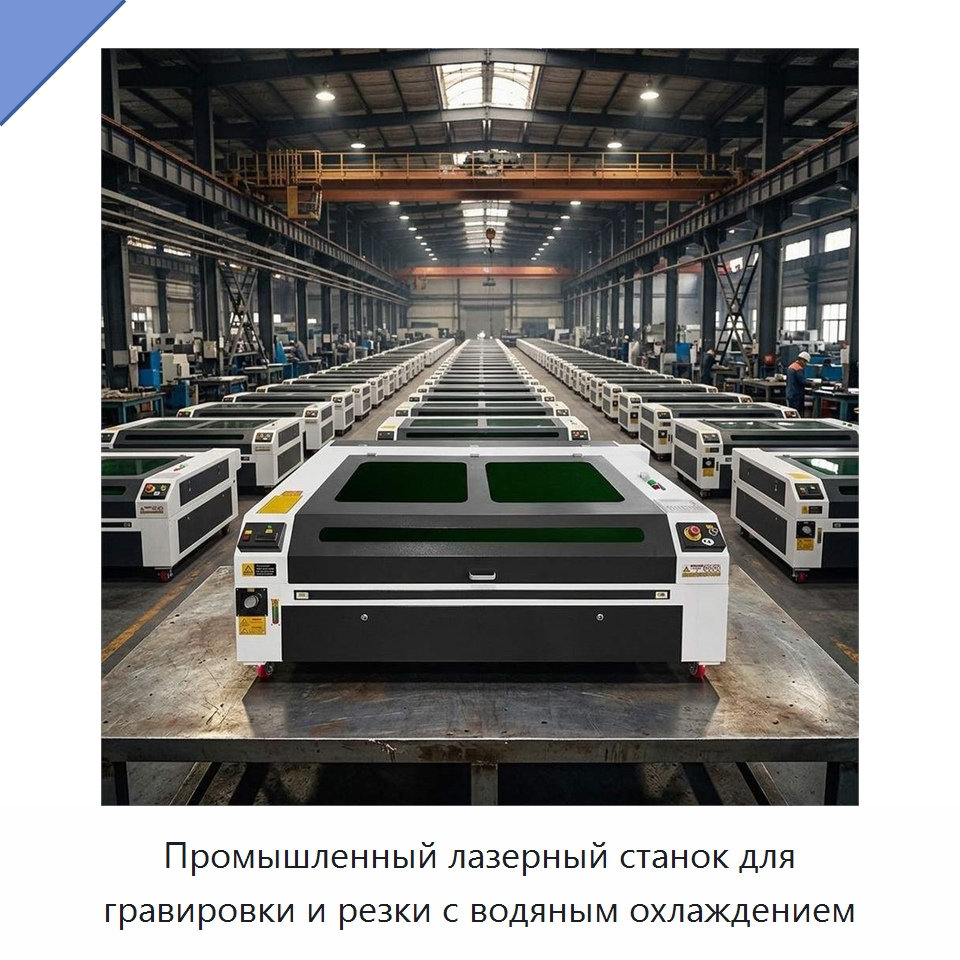 Промышленный лазерный станок для гравировки и резки с водяным охлаждением — Лазерные гравировальные станки