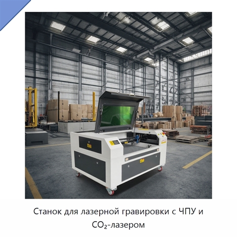 Станок для лазерной гравировки с ЧПУ и CO₂-лазером