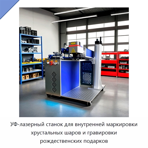 УФ-лазерный станок для внутренней маркировки хрустальных шаров и гравировки рождественских подарков