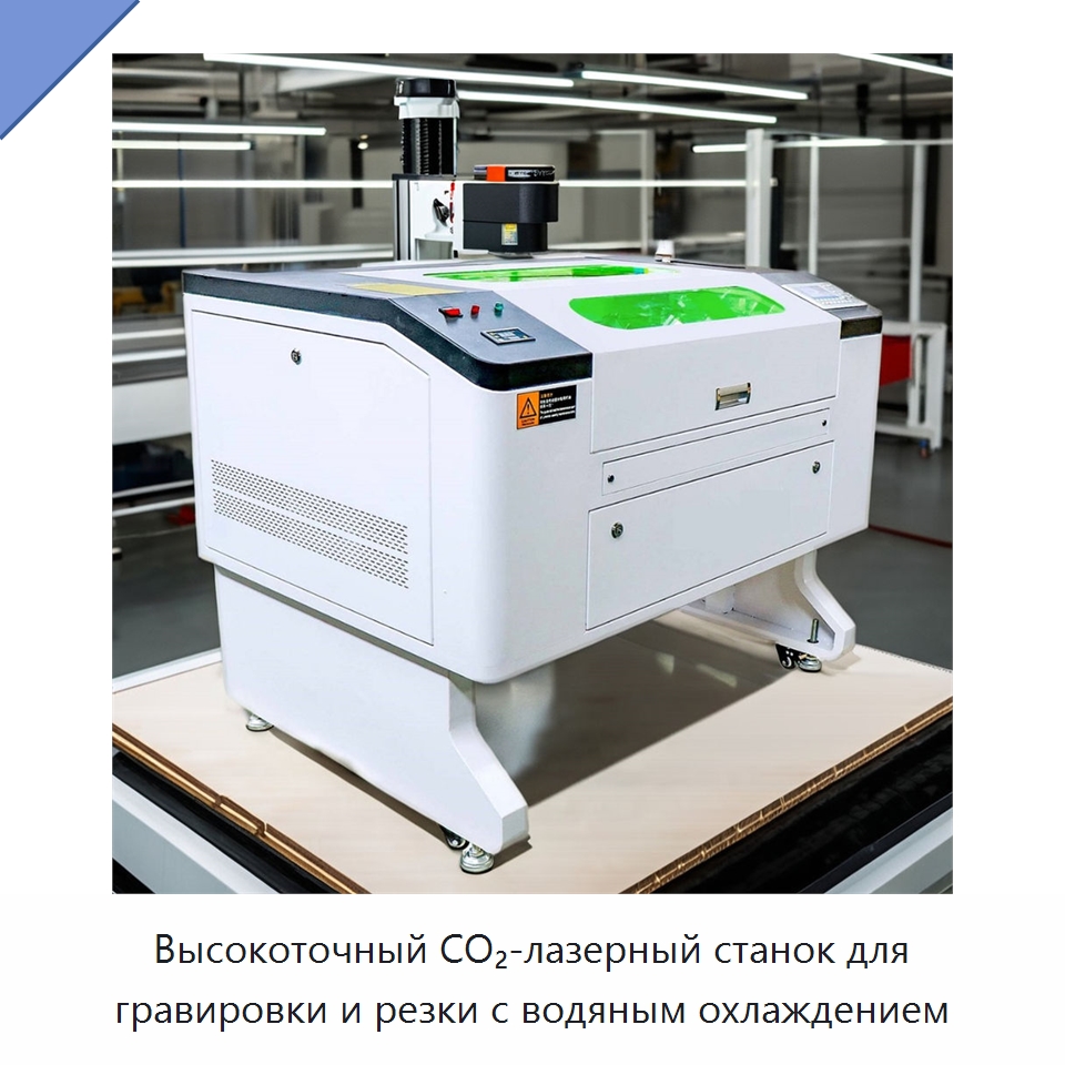 Высокоточный CO₂-лазерный станок для гравировки и резки с водяным охлаждением — Лазерные гравировальные станки