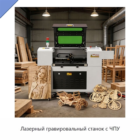 Лазерный гравировальный станок с ЧПУ