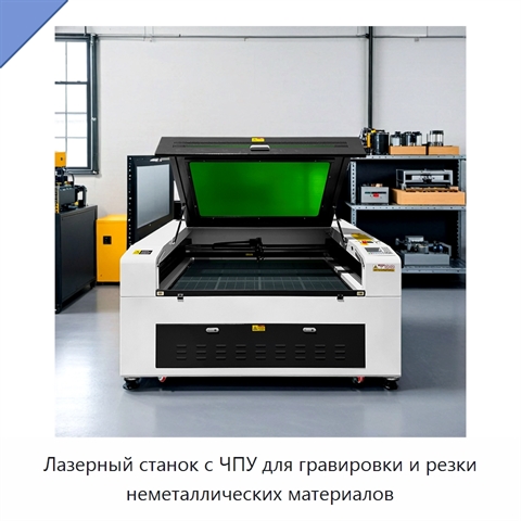 Лазерный станок с ЧПУ для гравировки и резки неметаллических материалов