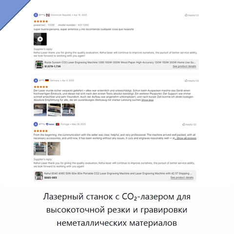 Лазерный станок с CO₂-лазером для высокоточной резки и гравировки неметаллических материалов