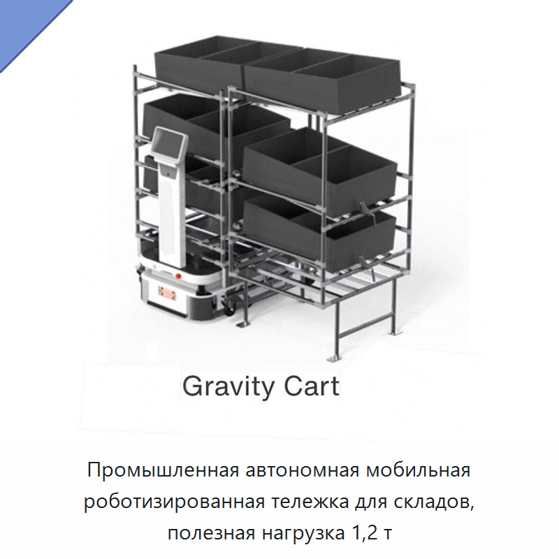 Промышленная автономная мобильная роботизированная тележка для складов, полезная нагрузка 1,2 т — Вилочные погрузчики