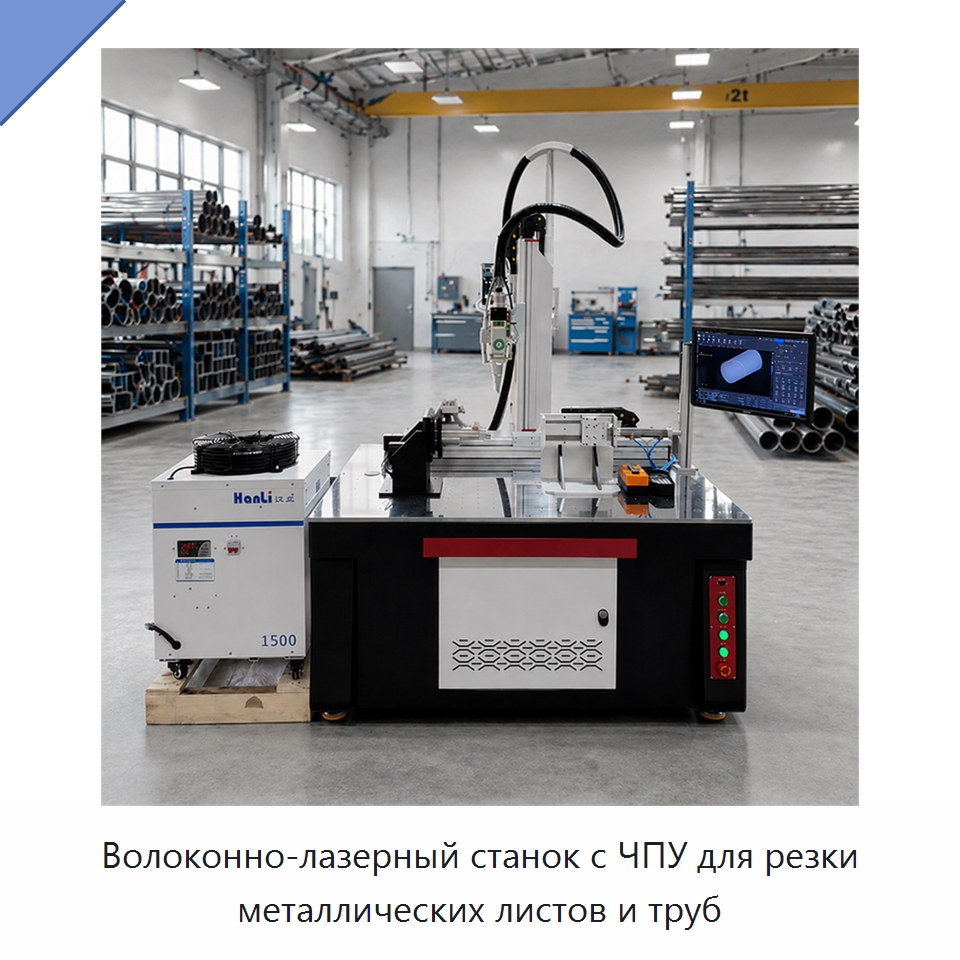 Волоконно-лазерный станок с ЧПУ для резки металлических листов и труб — Станки лазерной резки