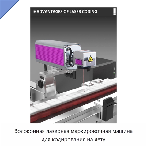 Волоконная лазерная маркировочная машина для кодирования на лету