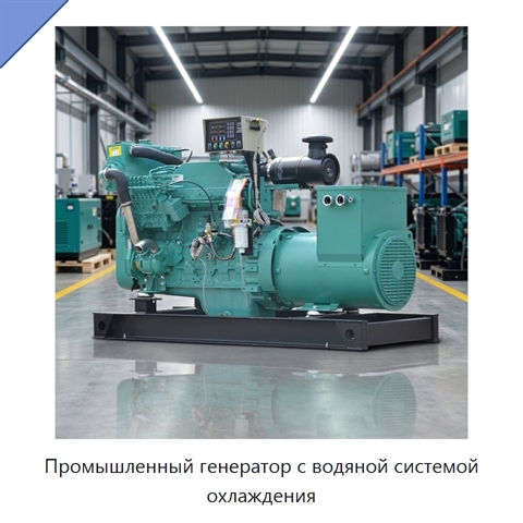 Промышленный генератор с водяной системой охлаждения