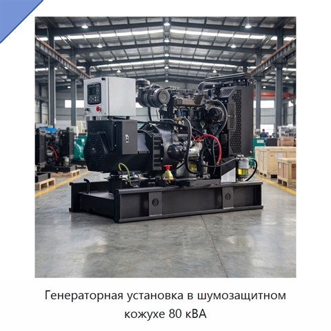 Генераторная установка в шумозащитном кожухе 80 кВА