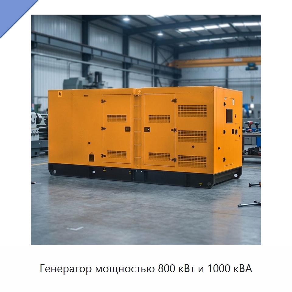 Генератор мощностью 800 кВт и 1000 кВА — Дизельные генераторы